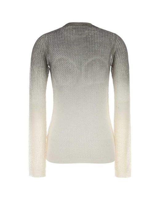 Maison Margiela Gray Multicolor Wool Blend Sweater