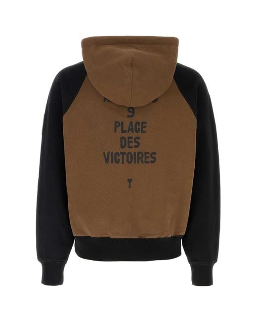 AMI Brown Ami Cotton Sweatshirt for men
