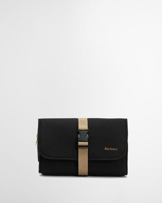 Barbour Black Transport Hanging Washbag