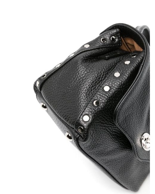 Zanellato Black Postina Daily Baby Leather Handbag