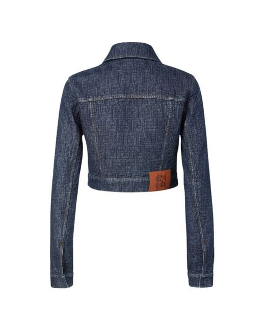 Fendi Blue Denim Cotton Jacket