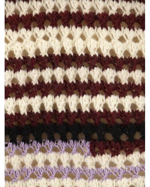 3 d Crochet Intarsia Vestido con rayas irregulares Marni de color Multicolor
