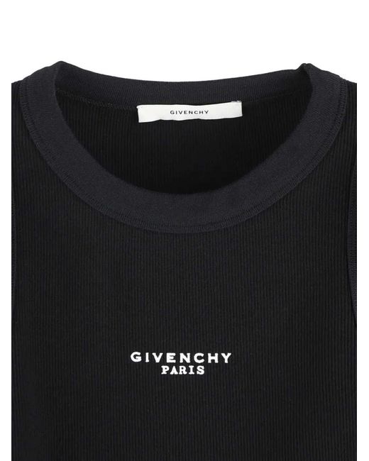 Givenchy Geribbelde Tanktop in het Black