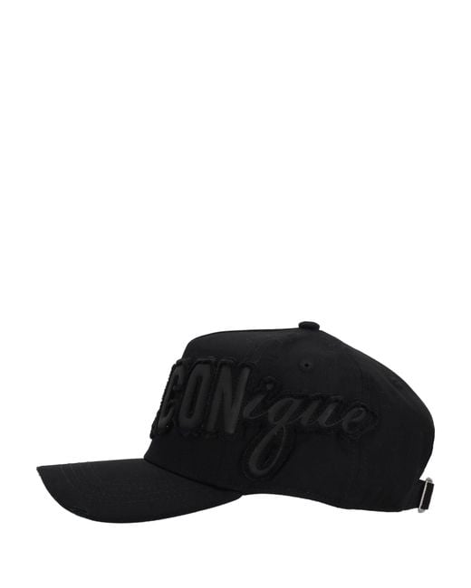 DSquared² Patch-Baseballkappen in Black für Herren