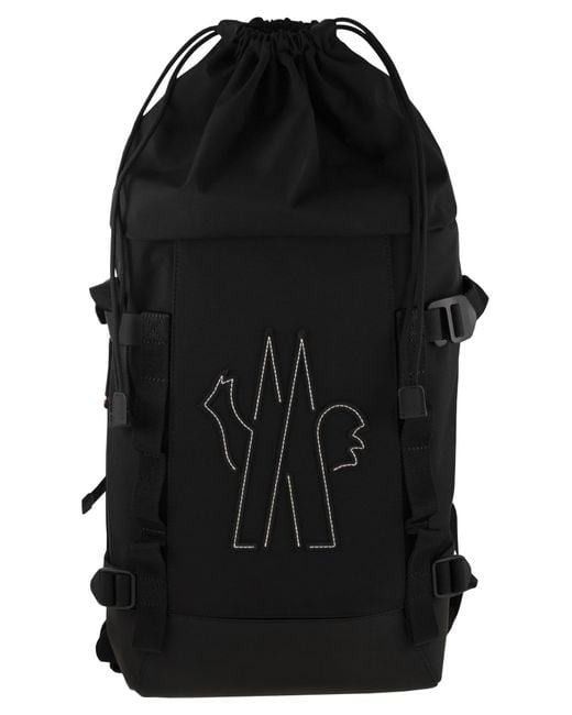 Moncler Black Water-Repellent Backpack for men