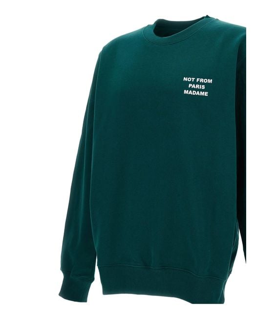 Drole de Monsieur Green Bold Slogan Sweatshirt