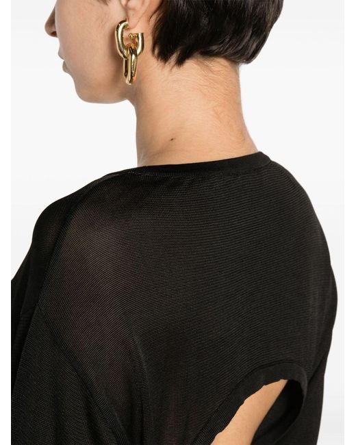 Saint Laurent Black Knitted Dresses