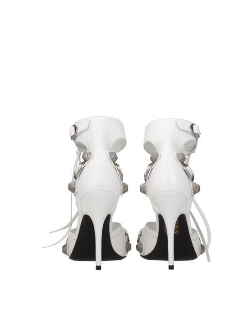 Balenciaga Metallic Cagole Sandals Leather