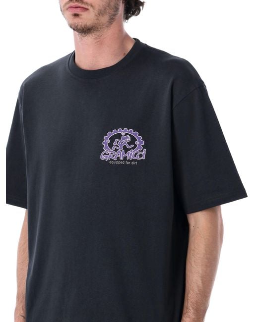 Gramicci Black Equipped For Dirt Cotton T-Shirt