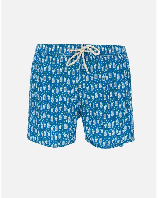 Lighting Micro Fantasy Swim Trunks di Mc2 Saint Barth in Blue da Uomo
