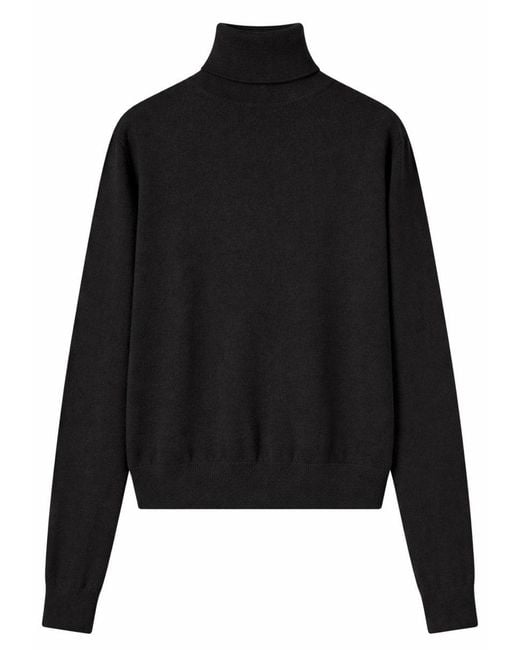 Gucci Black Wool Turtleneck With Embroidery