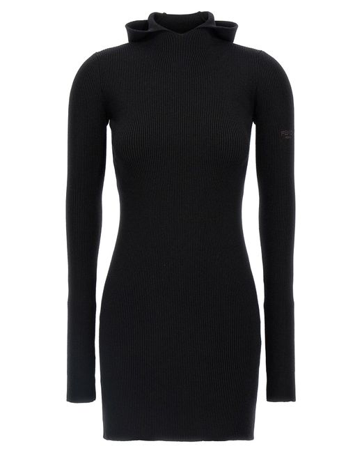 Abito Con Cappuccio di Fendi in Black