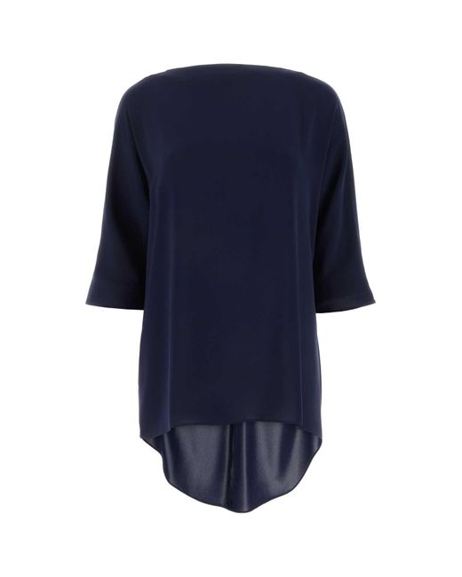 Max Mara Blue Midnight Triacetate Blend Ferro Blouse