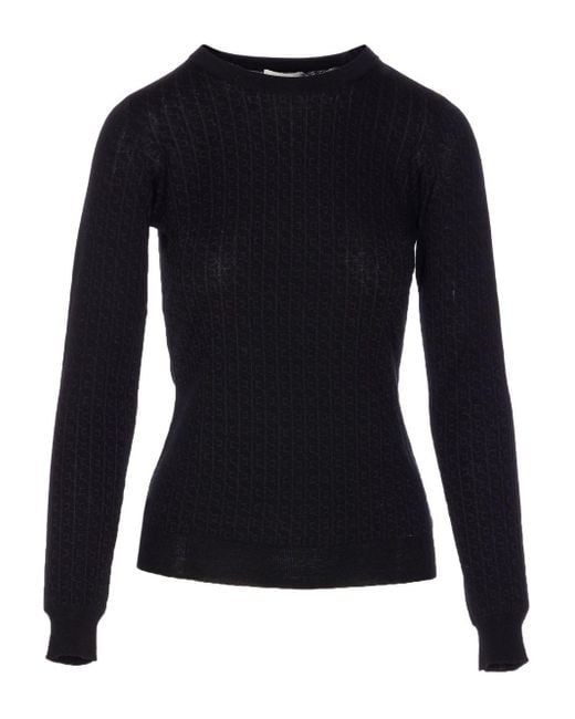 Maglione Girocollo di Elisabetta Franchi in Black