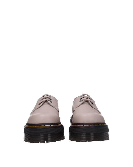 Dr. Martens Gray Leather Oxfords And Derby for men
