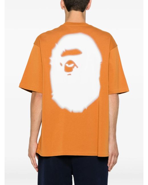A Bathing Ape Orange Ape Head A Bathing Ape Relaxed Fit Tee M