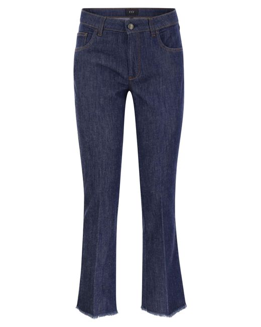 Fay Blue 5 Pocket Trousers