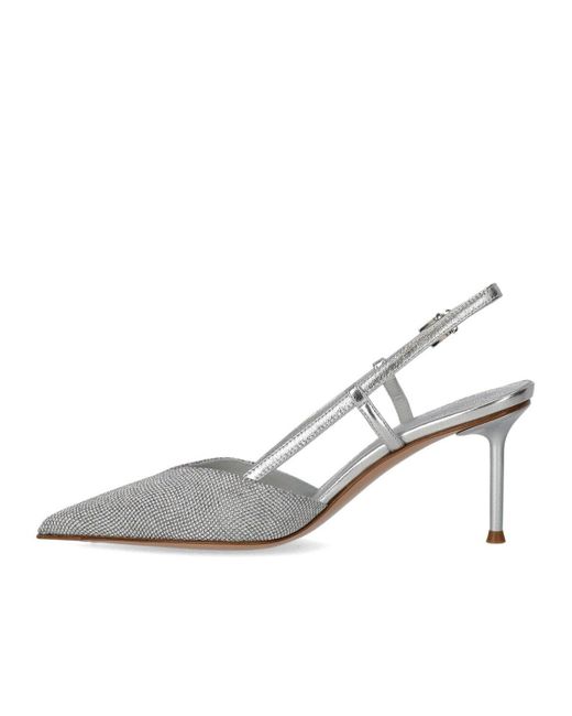 Sergio Levantesi White Giulia Slingback Pump