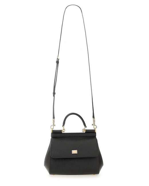 Dolce & Gabbana Black Medium Sicily Hand Bag