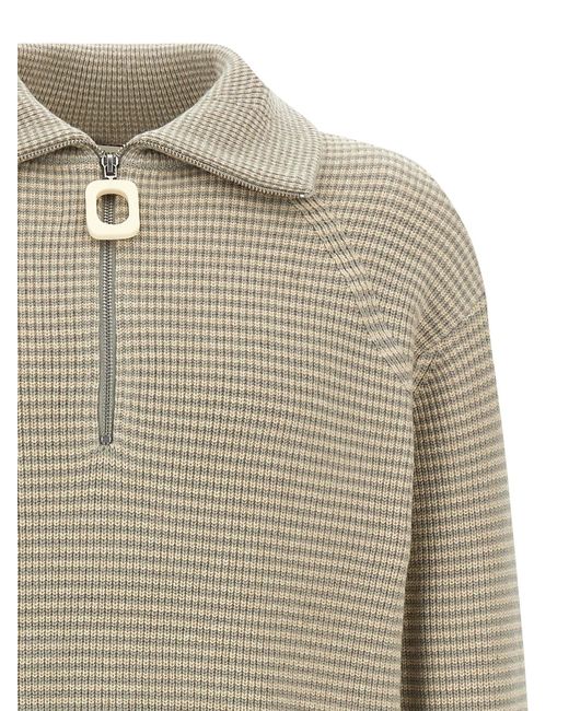 J.W. Anderson Half Zip Sweater in het Gray voor heren