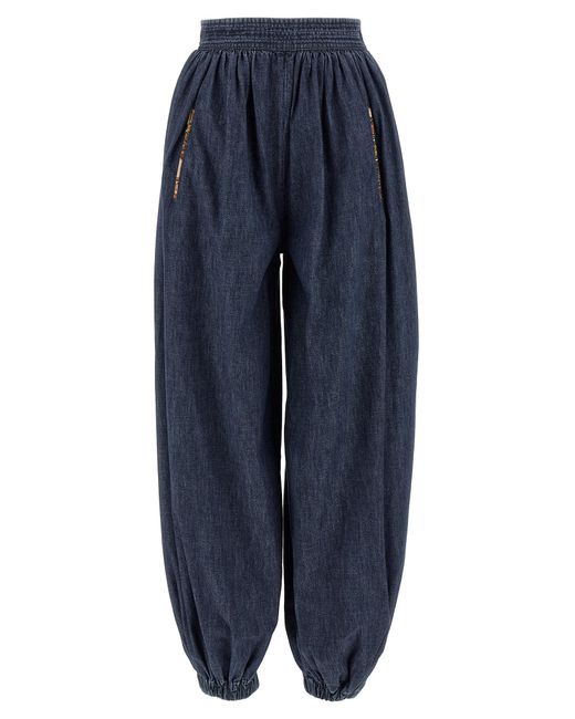 Valentino Garavani Blue Denim Chambray Hosen