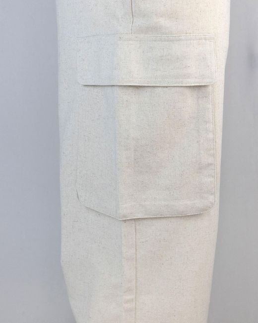 Daily Paper Gray Pantalone Linen Cargo for men
