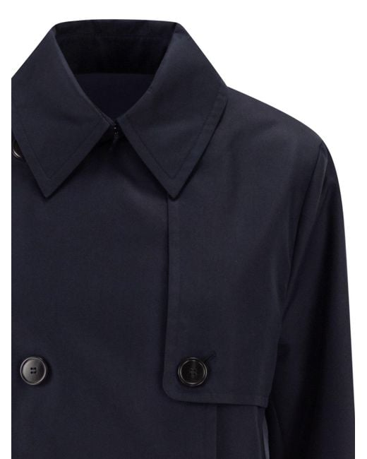 Weekend by Maxmara Blue Wkdbiglia Water Repellent Gabardine Trench Coat