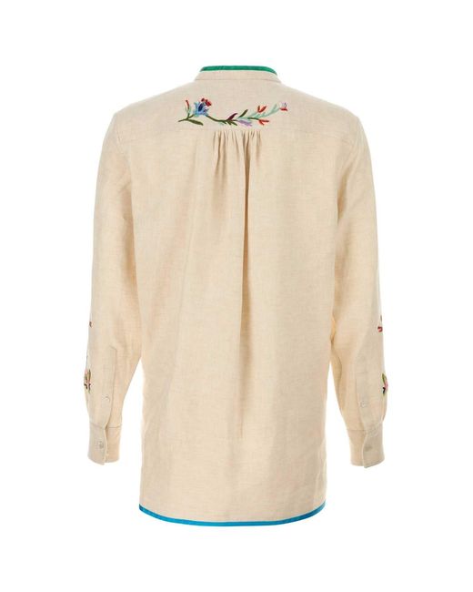Valentino Garavani Natural Ivory Linen Shirt for men
