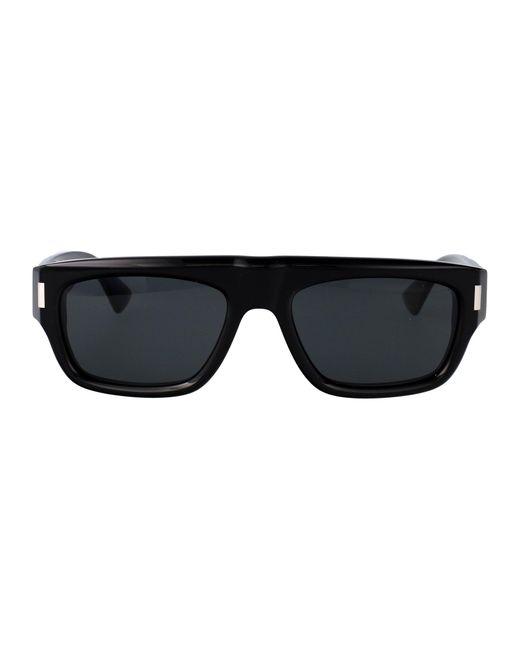 Saint Laurent Black Rectangular Sunglasses for men
