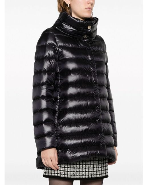 Herno Ameli Midi Down Jacket in het Black