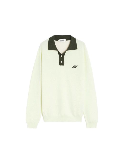 Autry White Cotton Polo Shirt for men