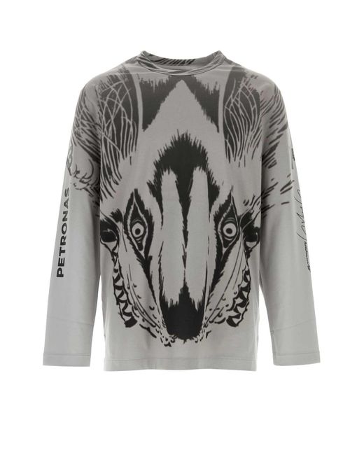 Mercedes Gray Cotton Oversize Y 3 X Mercedes T Shirt
