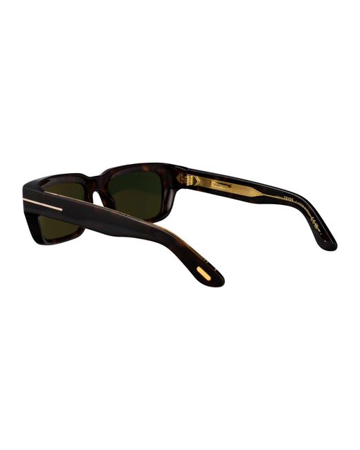 Tom Ford Green Rectangular Sunglasses Ft1203 52 N