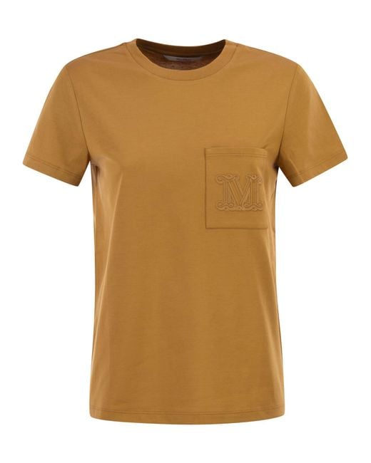 Max Mara Brown Papaia Cotton Jersey T Shirt