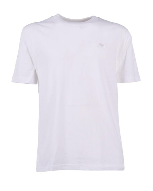 New Balance White Athletics Cotton T Shirt