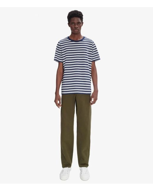 A.P.C. Green Khaki Workwear Trousers With Adjustable Waist for men