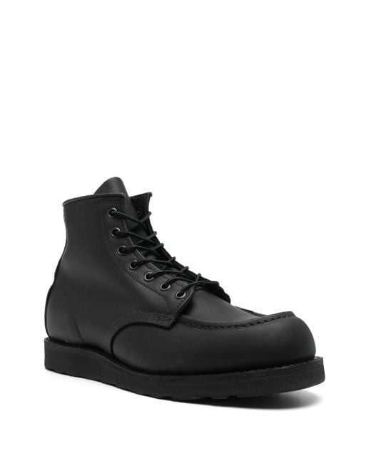 Red Wing Black Leather Boot Shoes for men