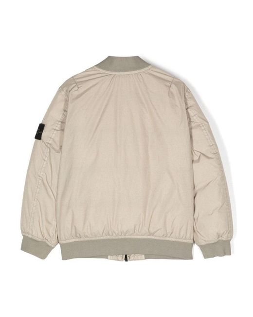 Stone Island Natural Jacket With Logo