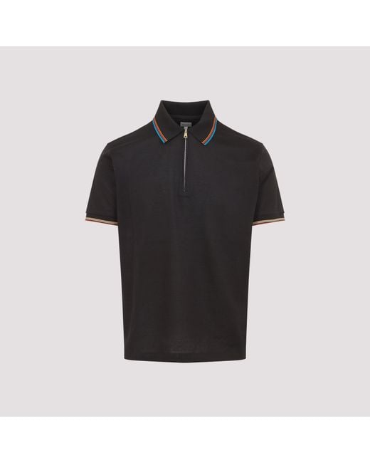 Paul Smith Black Str Detail Polo Shirt