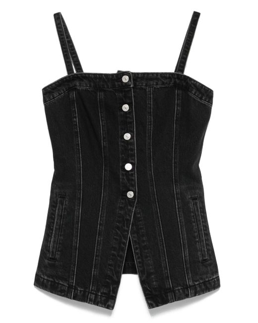 Levi's Black Tailored Bustier Open Mind Vest