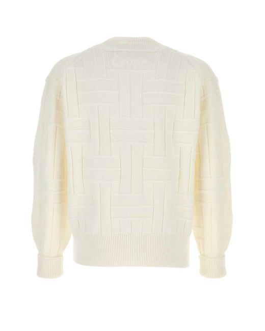 KENZO White Eco-Friendly Weave Jumper For for men