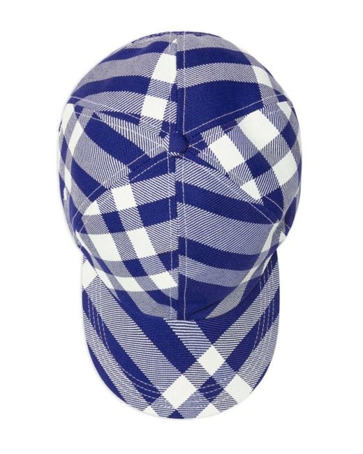 Burberry Blue Tartan Baseball Cap