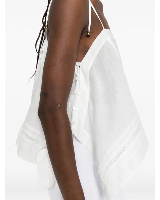 Self-Portrait White Embroidered Top