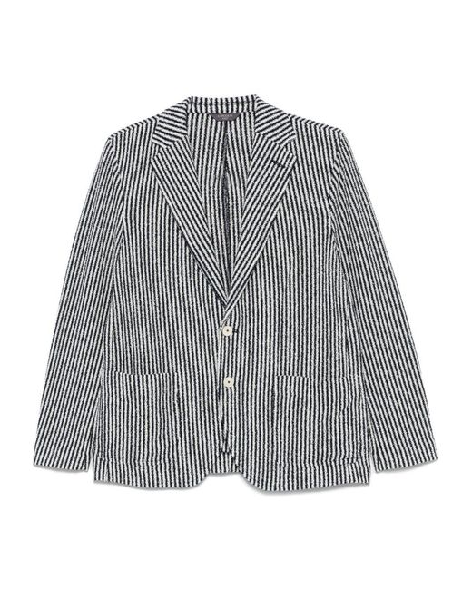 Circolo 1901 Gray Striped Cotton Jacket