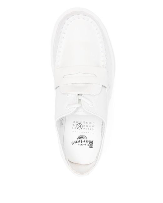 Mm6 Maison Margiela X Dr.martens White Leather Loafers