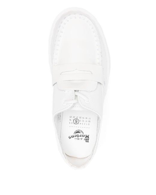Mm6 Maison Margiela X Dr.martens Lederen Loafers in het White