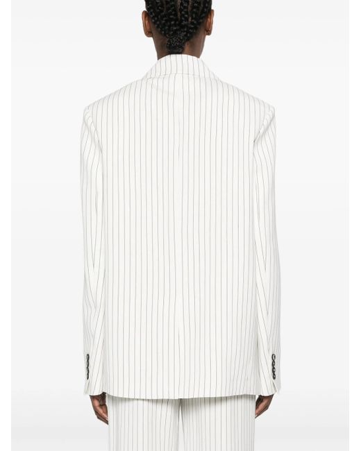Loulou de Saison White Double-Breasted Jacket Clothing