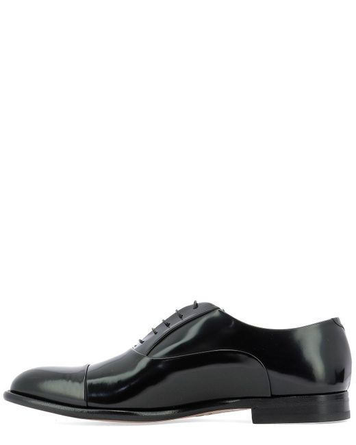 Fabi Black City Patent Leather Lace Up Shoe for men