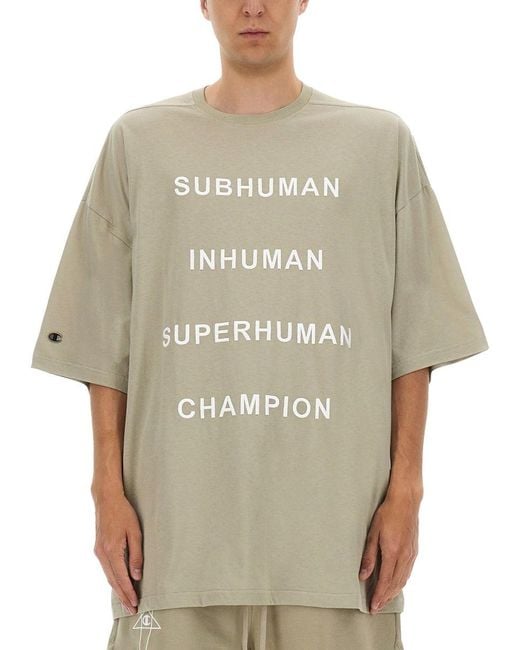 T-shirt Tommy Champion x Rick Owens en coloris Natural