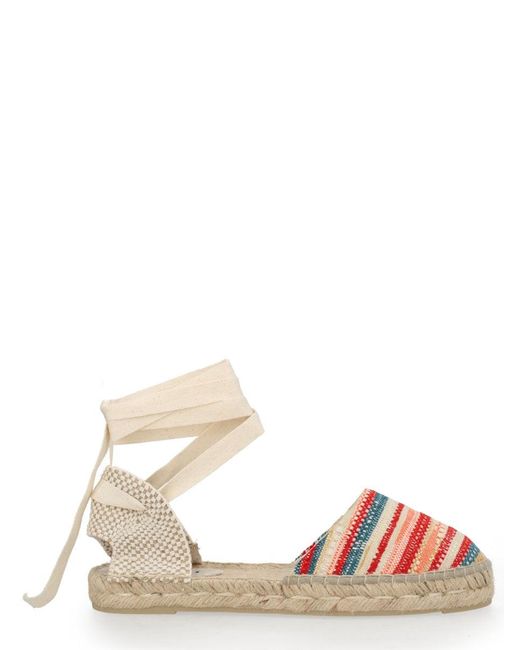 Manebí Pink Multicolour Cotton Flat